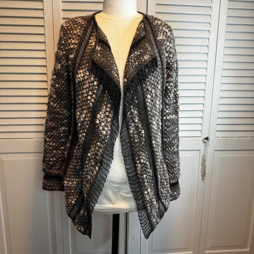 DIKTONS BARCELONA WOMENS MEDIUM MERINO WOOL ALPACA OPEN FRONT CARDIGAN